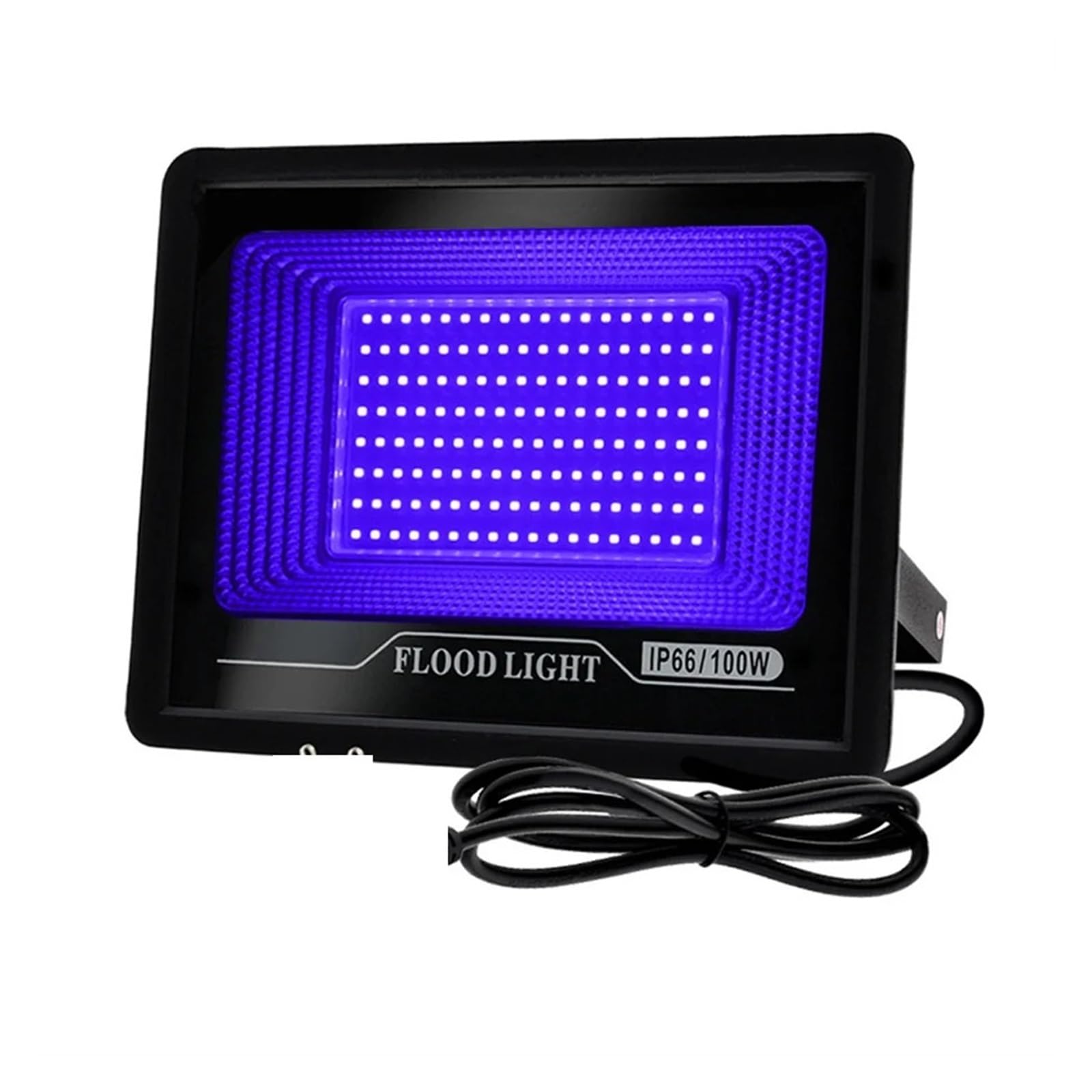 100W 150W LED UV luz negra reflector ultravioleta IP66 impermeable UV LED luz negra for decoración de escenario de fiesta Con disipación de calor eficiente(Black_100W)