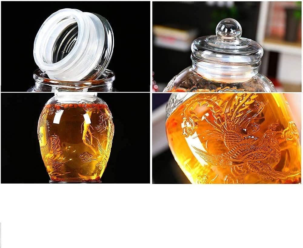Dispensador de cerveza, Dispensador de bebidas de vidrio de barril de cerveza, Cristalería con punta de metal, Cubierta de vidrio, Agua, Jugo, Cerveza, Vino, Baijiu, Bebidas heladas ( Size : 15L )