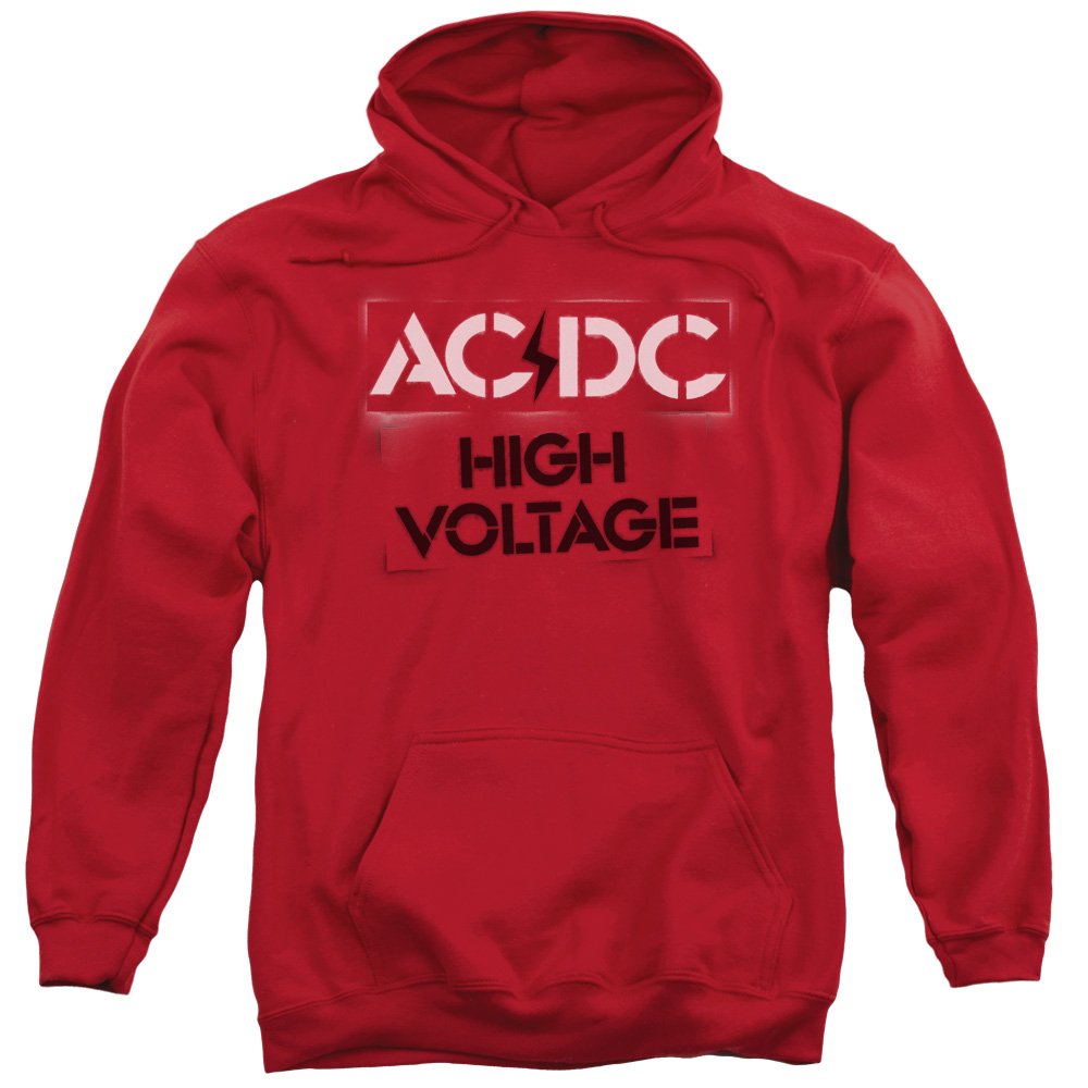 Acdc High Voltage Stencil Unisex Adult Pull-over Hoodie for Men and Women