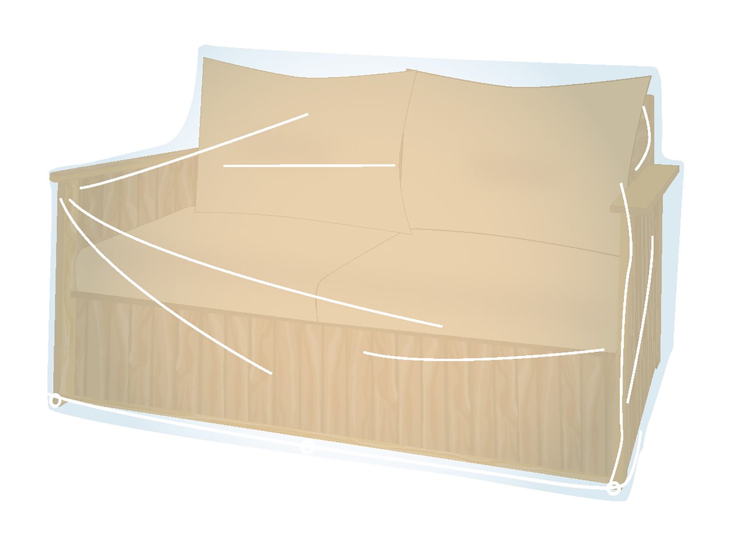 Campingaz HOUSSE POUR Sofa 2 PERSONNES Funda Sofá, Transparente, 36.2x5.5x27.9 cm