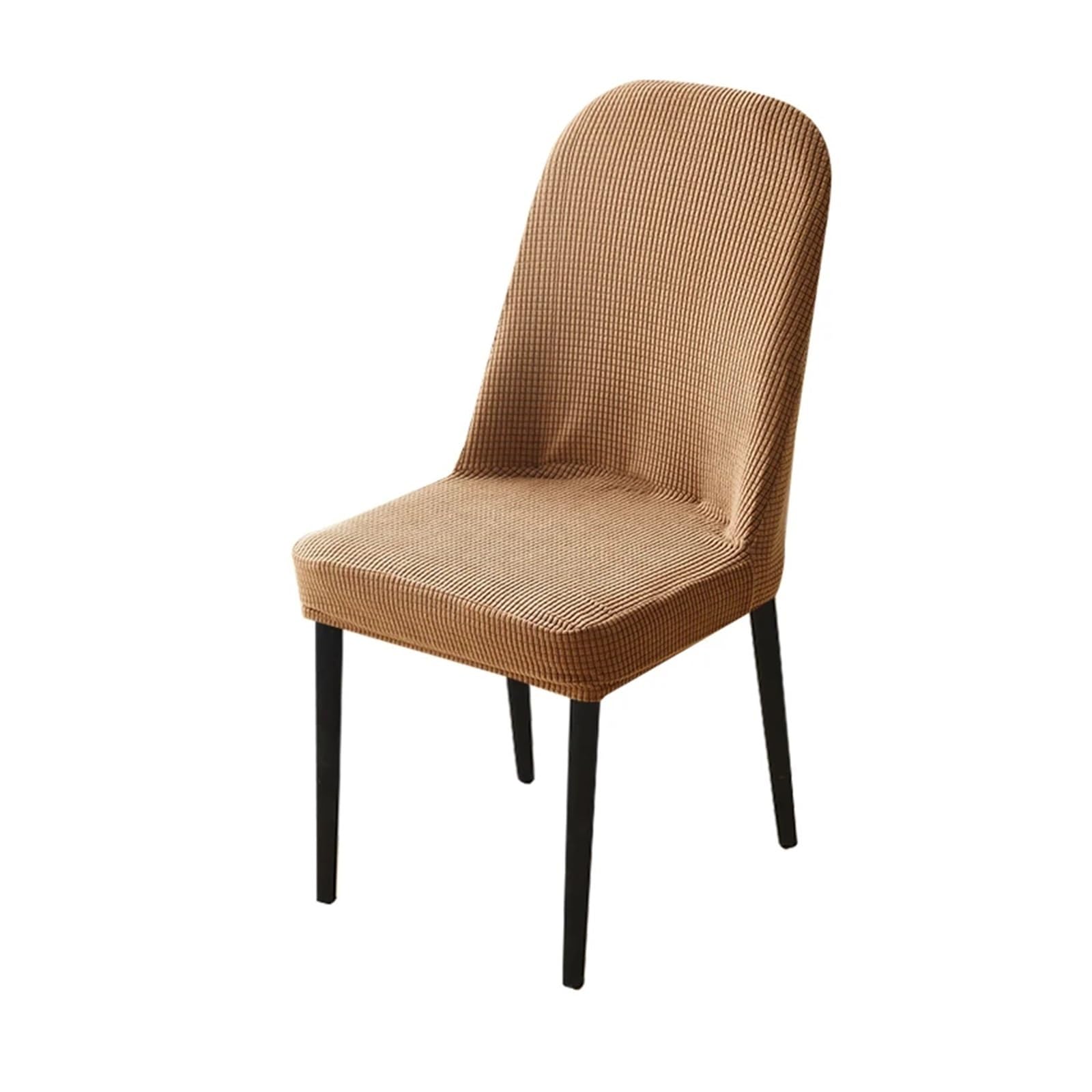 GHHZML Chair Cover Jacquard Curved Dining Chair Cover Spandex Elastic Seat Stretch Covers For Hotel Banquet Restaurant Kitchen Wedding(Color 4)