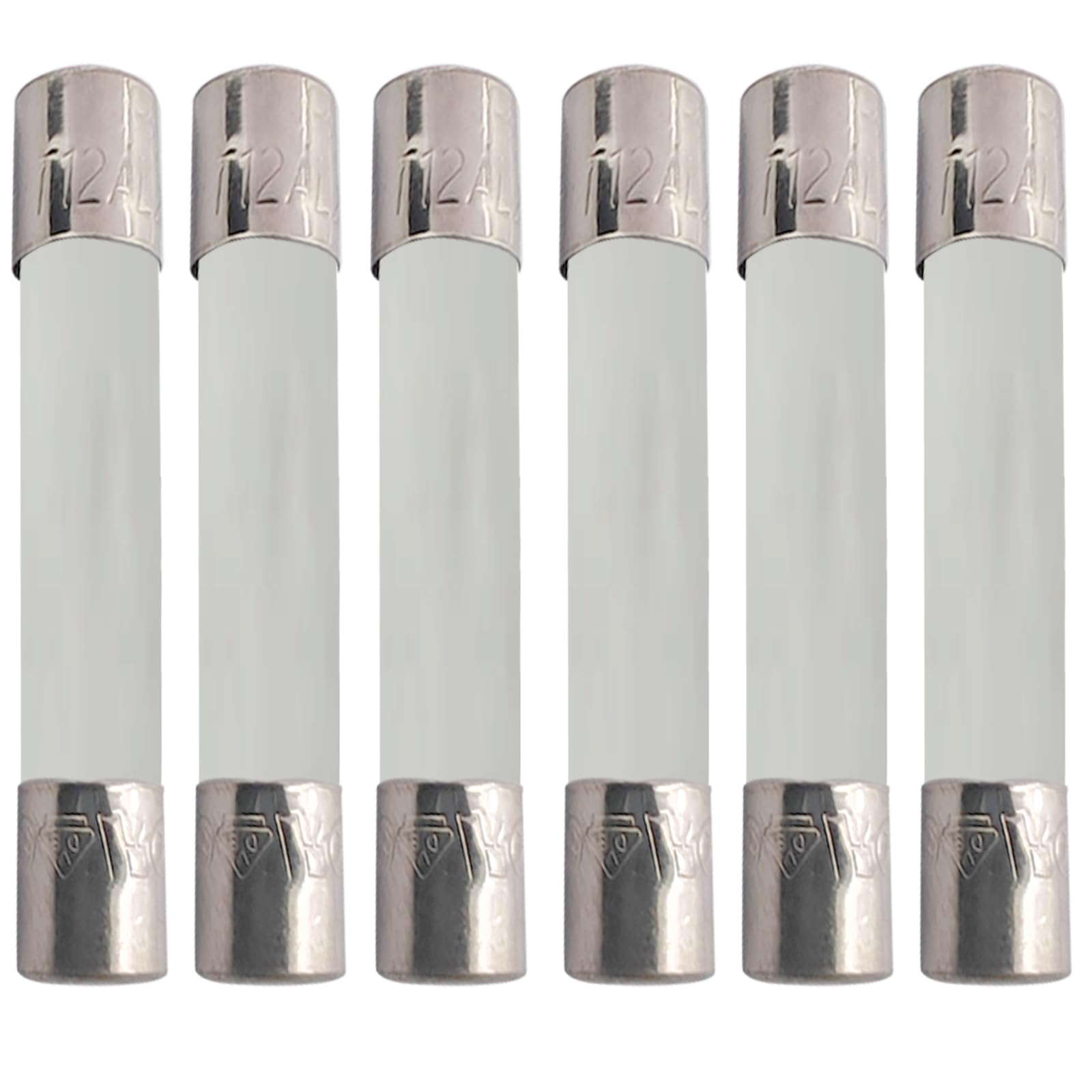 12 Amp 250V Ceramic Microwave Fuse, Slow-Blow Time Delay Fuse for Microwave Ovens, Subwoofer, Treadmill (6 PCS)