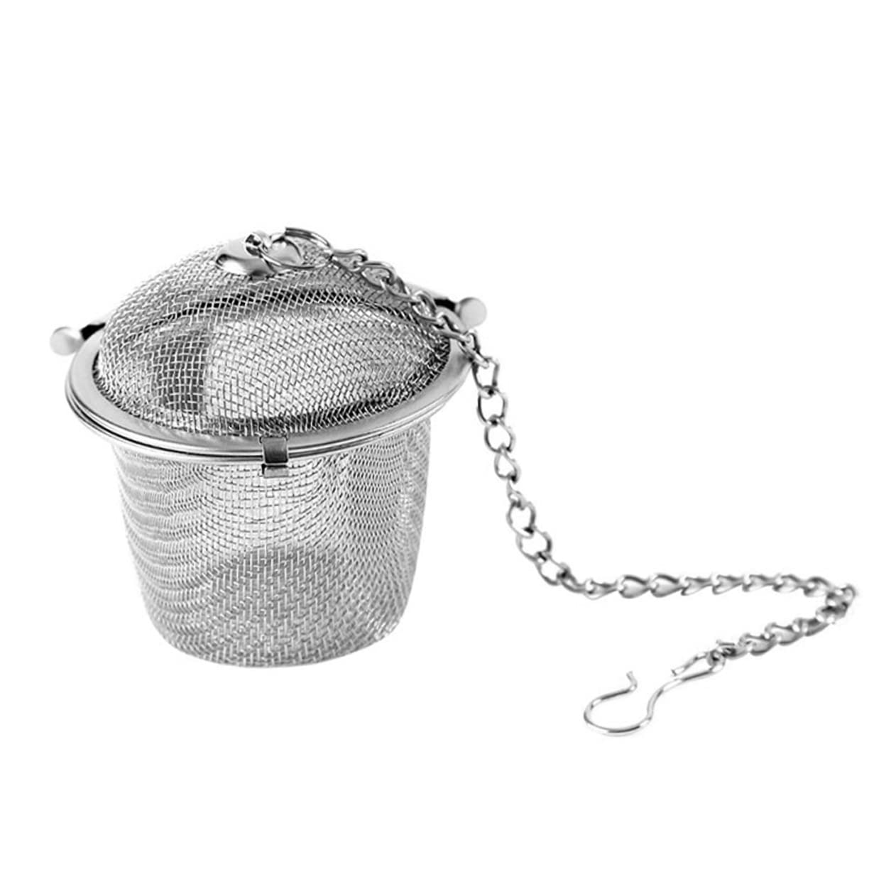 HOLIDYOYO 1Pc Stainless Steel Tea Ball Infuser Spice Ball for Tea Strainer and Reusable Spice Infuser for Loose Leaf Tea and Herbal Infusions
