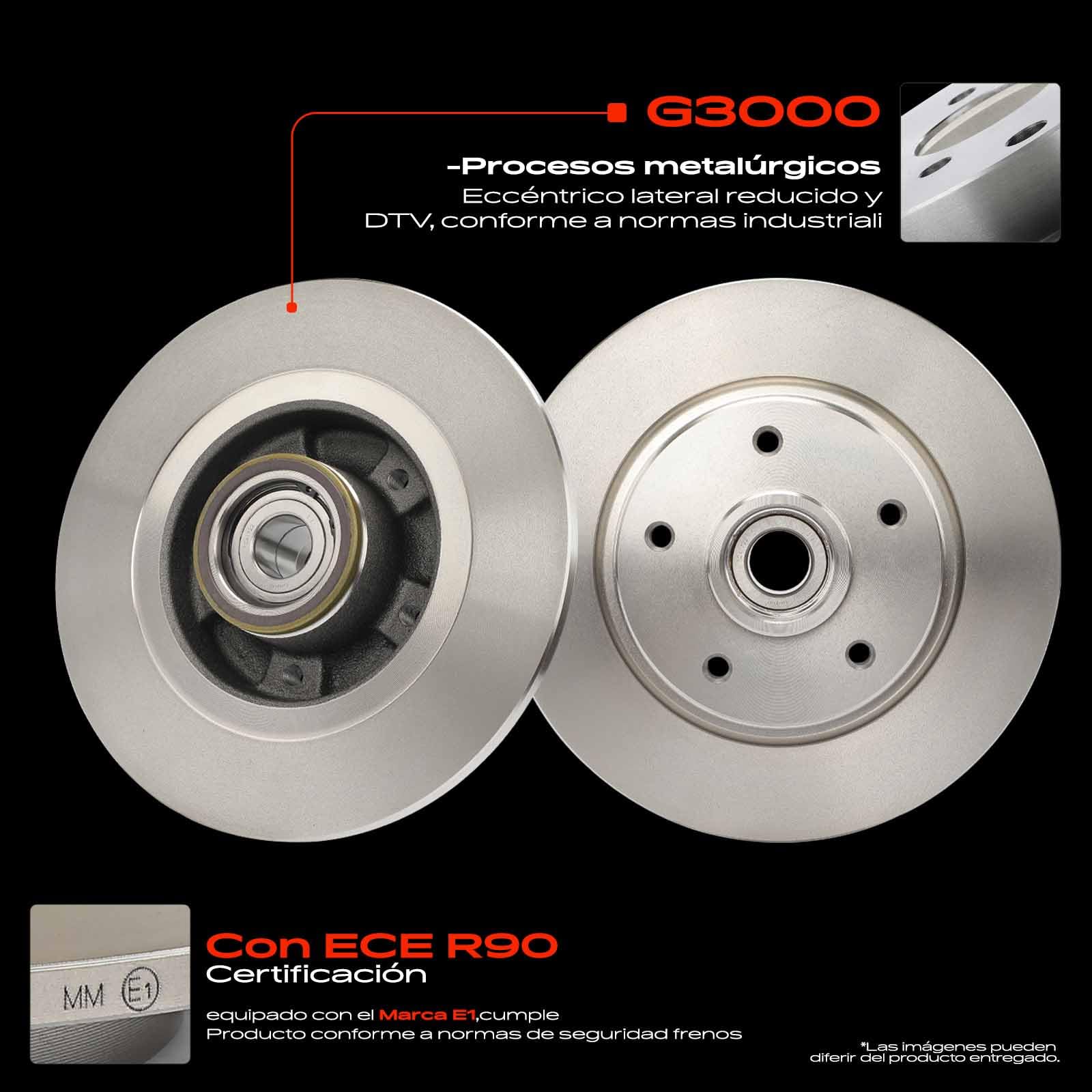 Frankberg 2 discos de freno traseros macizos Ø274 mm 432000007R