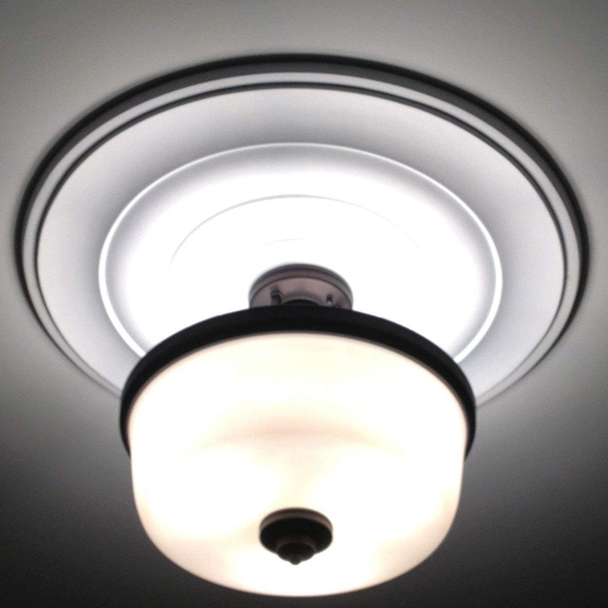 Ekena Millwork CM26JE Jefferson Ceiling Medallion, 26 1/2"OD x 3 5/8"ID x 1 1/2"P, Factory Primed