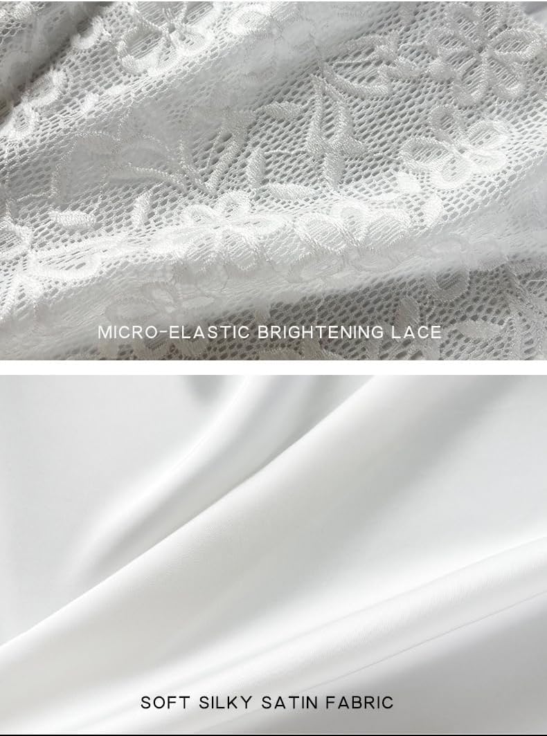 Bride Robe Long Sleeve Satin Robe for Women Lace Elegant Bridal Bathrobe Sleepwear Kimono for Wedding Lounge Spa - Image 5