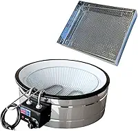 Kit Tacho Esmaltado 10L Fritadeira Industrial Elétrica + Escorredor para Fritura (110volts)