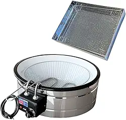 Kit Tacho Esmaltado 10L Fritadeira Industrial Elétrica + Escorredor para Fritura (110volts)