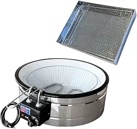 Kit Tacho Esmaltado 10L Fritadeira Industrial Elétrica + Escorredor para Fritura (110volts)