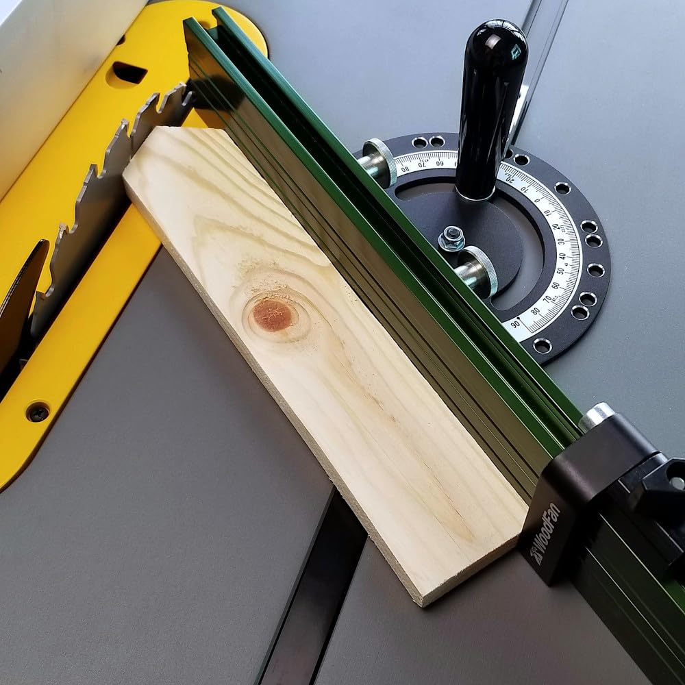 Tope de inglete profesional con tope angular y carril de tope de aluminio, carpintero