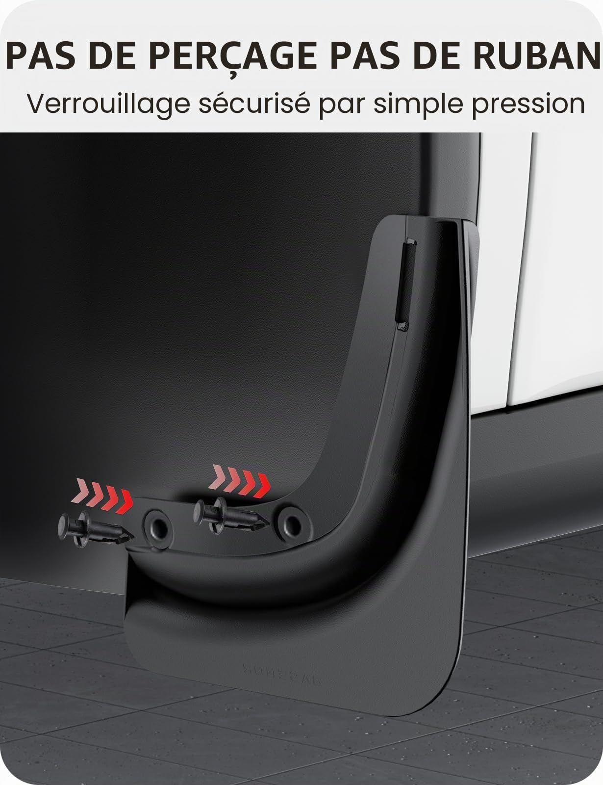 BASENOR Garde-Boue Tesla Model Y Juniper 2025-2026 [sans Perçage/sans Ruban] Protection Peinture, Protecteurs Pneu TPE Tout Temps pour Version Standard/Premium/Performance