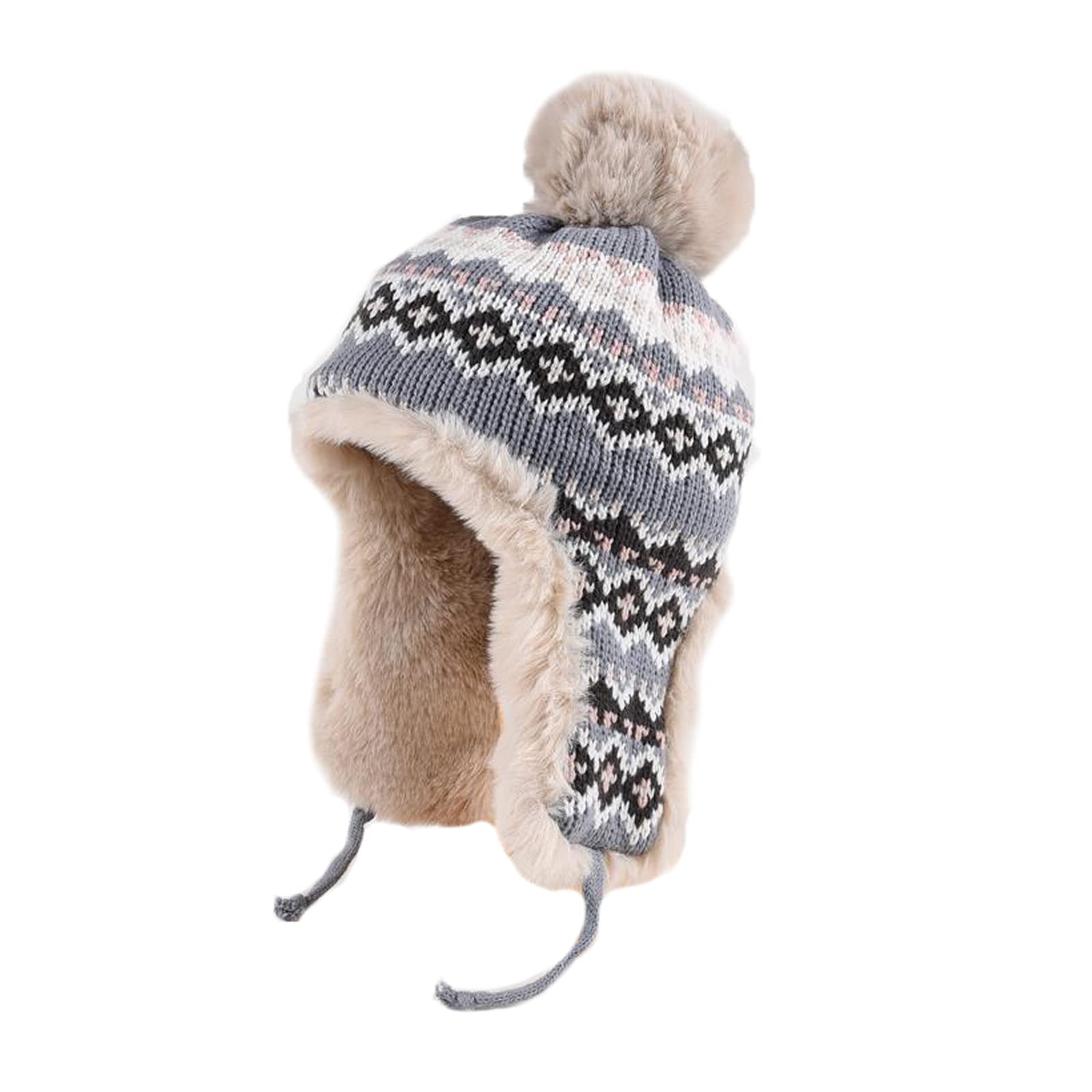 Amazon.com: PURFUN Women Faux Fur Trapper Hat Winter Thick Thermal