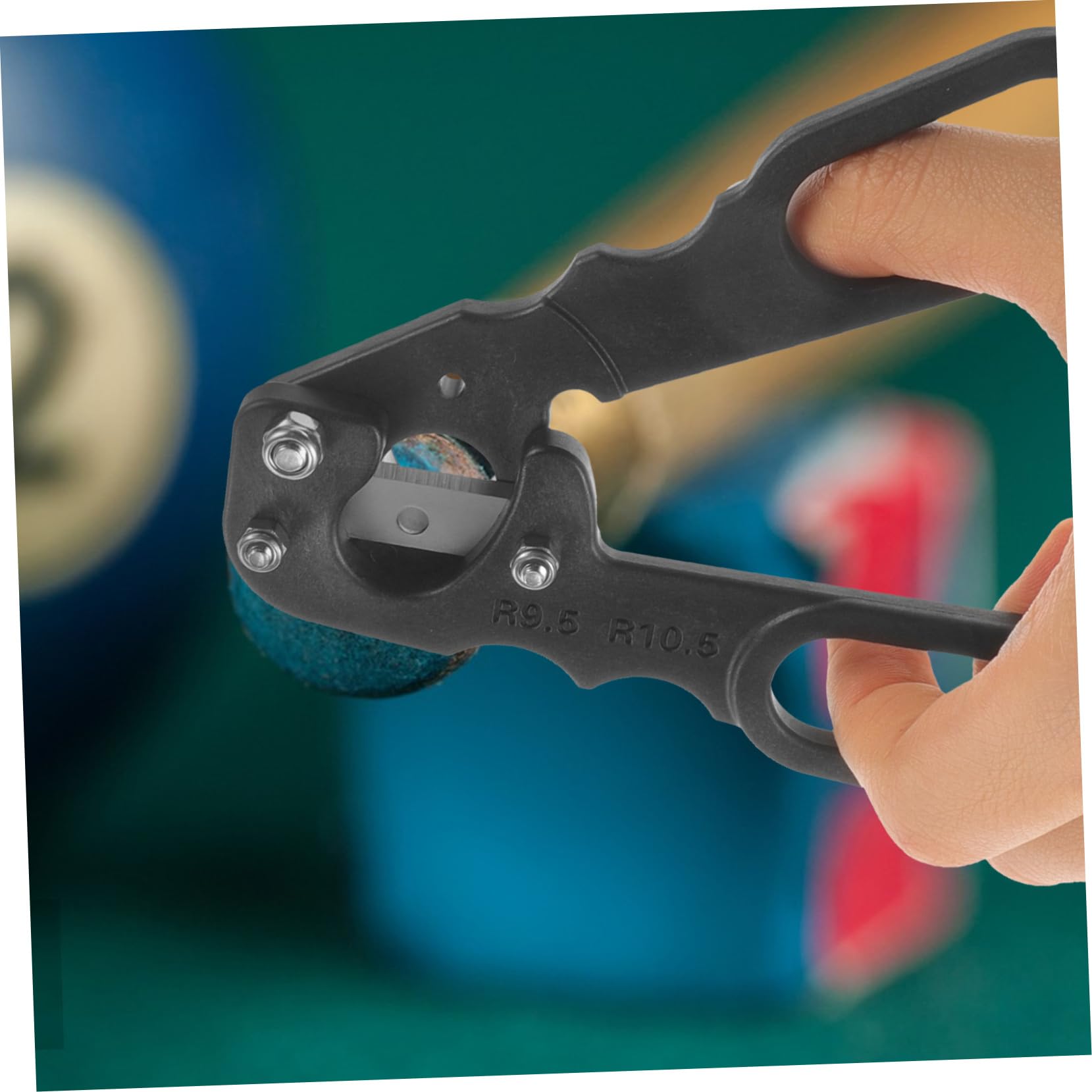 BRIGHTFUFU Snooker Pole Tip Scissor Tool Billiard Cue Tip Cutter Portable Scissor for Cue Tips Ergonomic Design for Quick Replacement