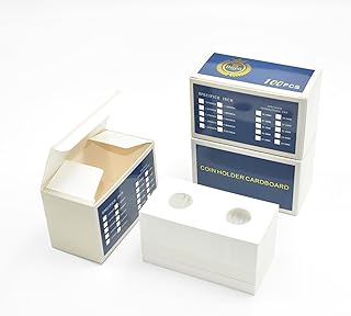 Boen Coin Flips 300Pcs 20.5mm/(0.8 Inch) Coin Flips for Penny Coin Holders for Colletors The Coin Collection Supplies Coin Cardboard Coin Flips for Coin Collection