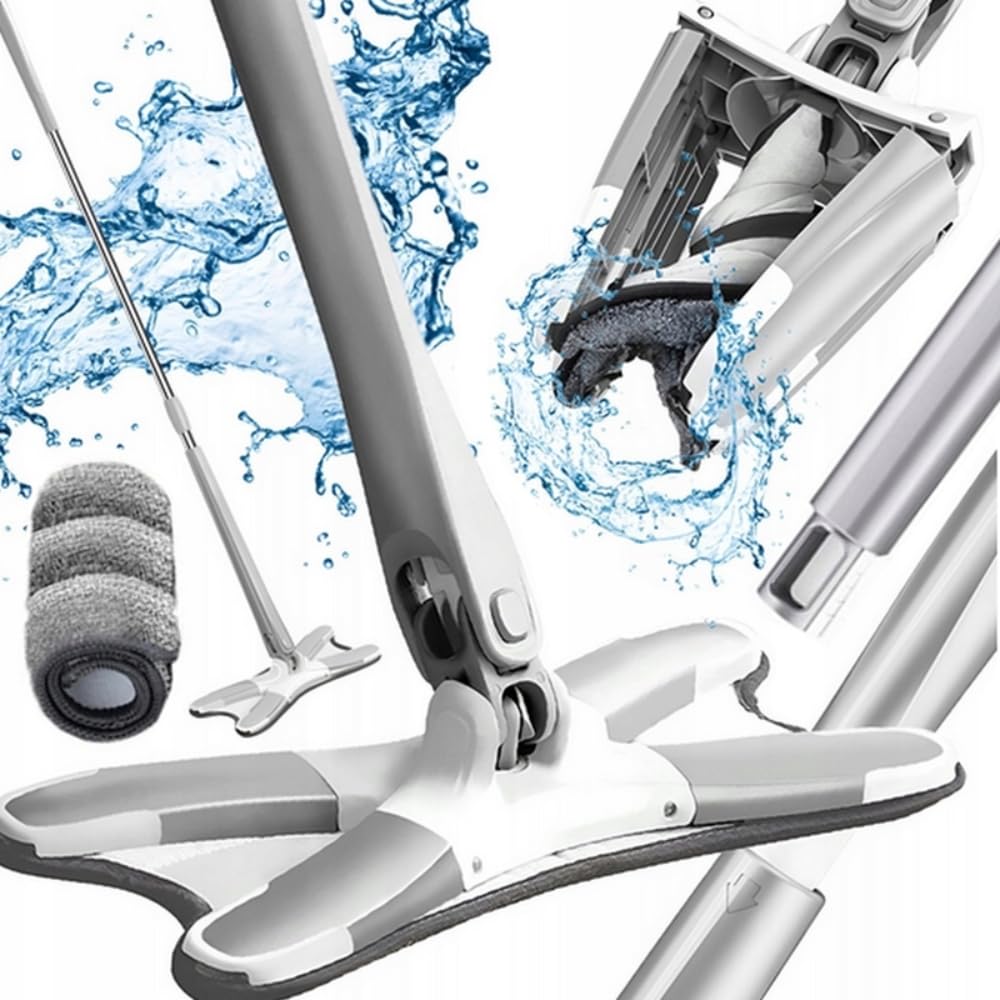 Rodo Mop Esfregao Limpeza Xmop Giratorio 360° Magico X Twist Com