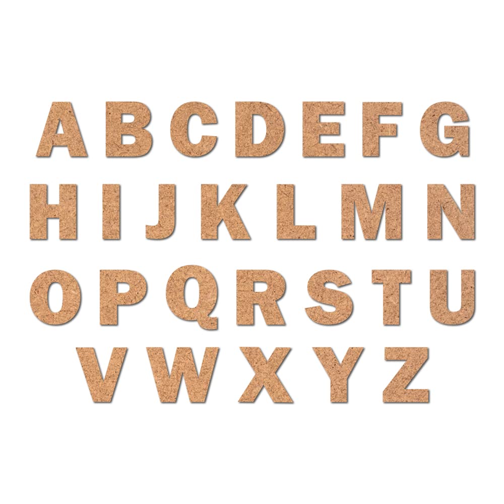 Laser Cut MDF A to Z Alphabets Cutouts | Capital Letters | Art and Craft DIY | English 2 Sets-image-37