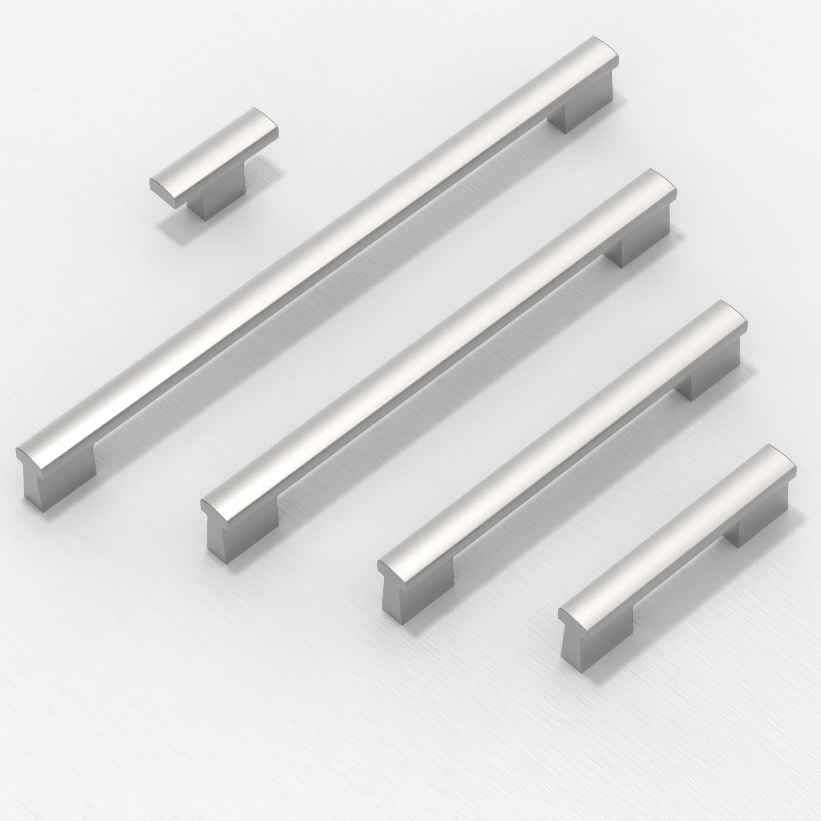 BUKOBYHE Lot De 10 Poignées D'armoire De Cuisine En Laiton Brossé De 19,1 Cm - Poignées De Tiroir Dorées Solides En Alliage De Zinc Pour Armoires De
