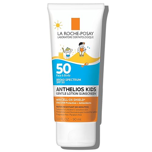 La Roche Posay Anthelios - Loción suave para niños, protector solar SPF 50, protector solar para niños para cara y cuerpo, libre de oxibenzona, disponible en Yaxa Colombia