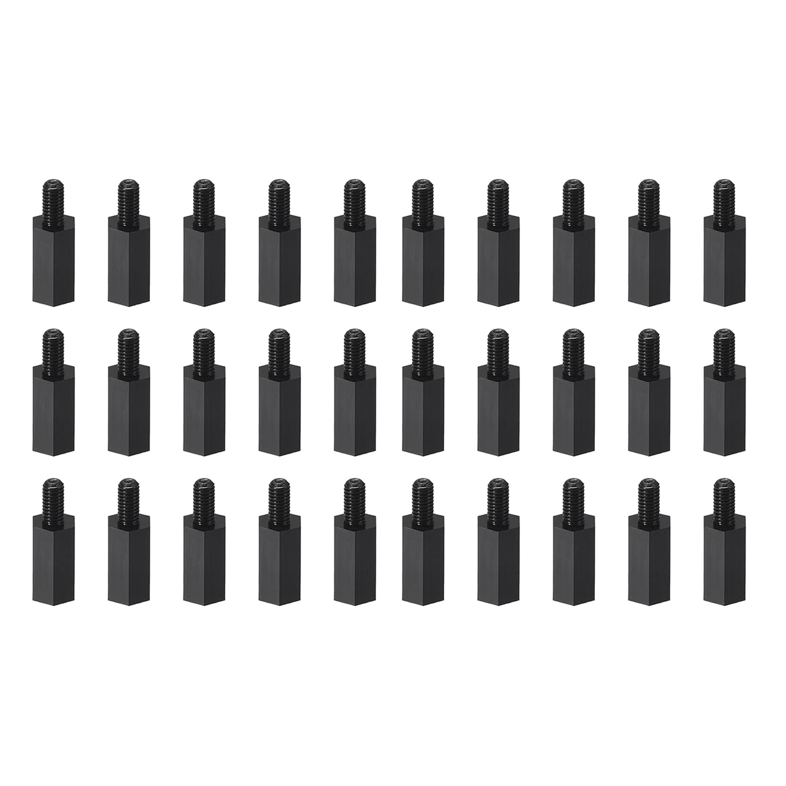 YOKIVE 30 Pcs M3 Standoff Screws, Nylon Hex PCB Standoffs with High Insulation Effect, Keep Height Consistent