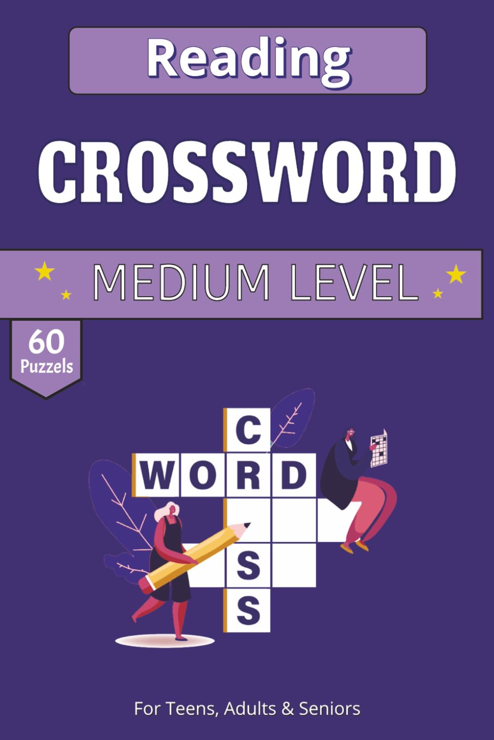 Reading Crossword puzzle book: 60 Reading-Themed Crosswords | 120-Page Gift Book