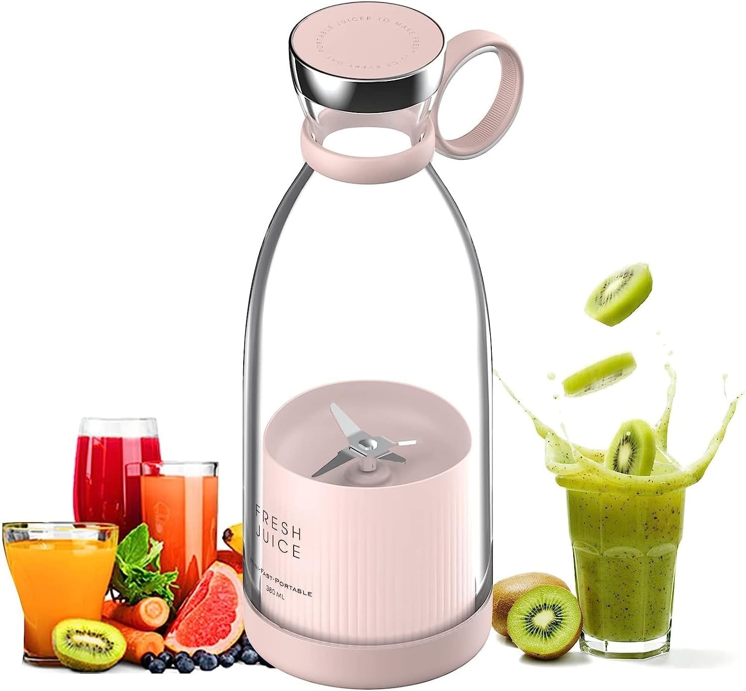 Blender Smoothie Makers, 350ml Tragbarer Mixer Mini Jug Blenders