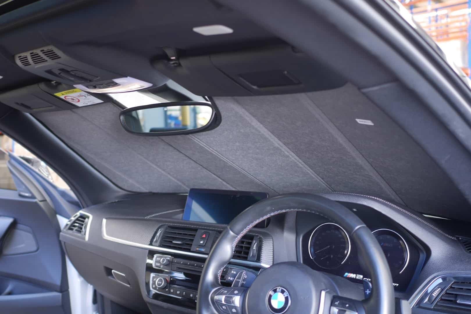 SNAPSHADES Osłona przeciwsłoneczna na przednią szybę do BMW serii 1 Hatchback 2. generacji, seria 2, Coupe 1. generacji (bez podłączonego napędu) (F20/F22/F23/F87; 2014-2021)