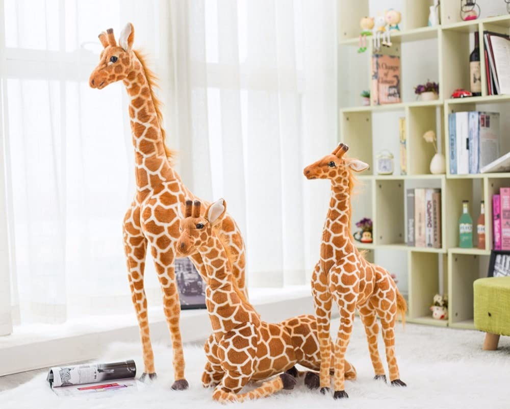 Aechii 35-120Cm Giant Super Cute Giraffe Plush Toy Cute Stuffed Animal Giraffe Doll Give Children Toy Birthday Gift 100Cm
