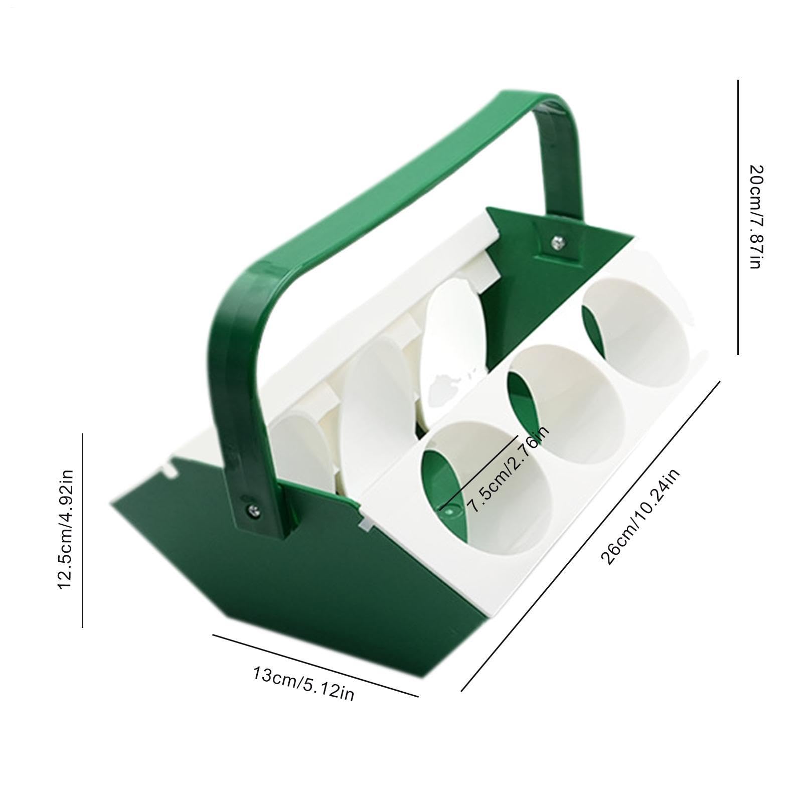 Porta bevande con manico, vassoio portatile per il trasporto della birra con scomparto per il ghiaccio, 6 scomparti, per viaggi, campeggio, pesca, escursionismo, escursioni, sport, uscita, giardino