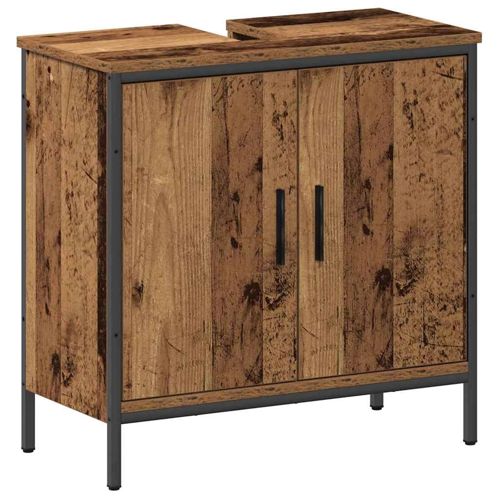 vidaXL Ensemble de mobilier de Salle de Bain avec étagère 2 pcs Marron, Ensemble de Rangement Moderne pour Salle de Bain, Meubles muraux, Solutions Gain de Place, organiseurs contemporains