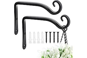 FEED GARDEN Hanging Plant Bracket 2 Pack 6 Inch Hand-Forged Heavy Duty...