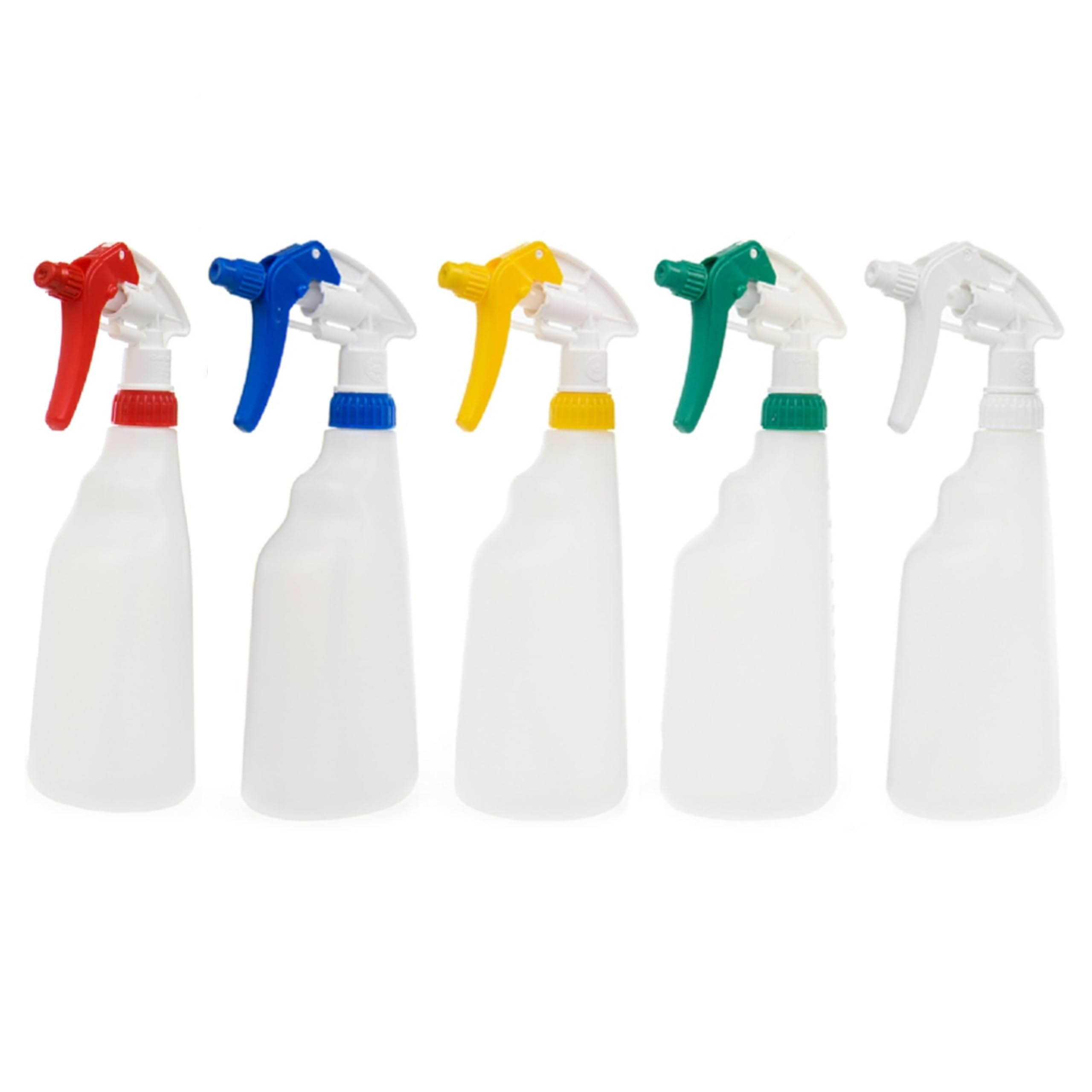 Tek Automotive Lot de 5 flacons vaporisateurs vides de 600 ml avec buse réglable, résistants aux produits chimiques, anti-fuite, pour cheveux, nettoyage, détails de voiture, essentiels de jardinage