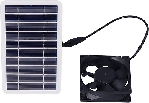 Kit de ventilador de panel solar, ventilador alimentado por energía solar, ventilador de escape solar, mini ventilador impermeable con puertos USB