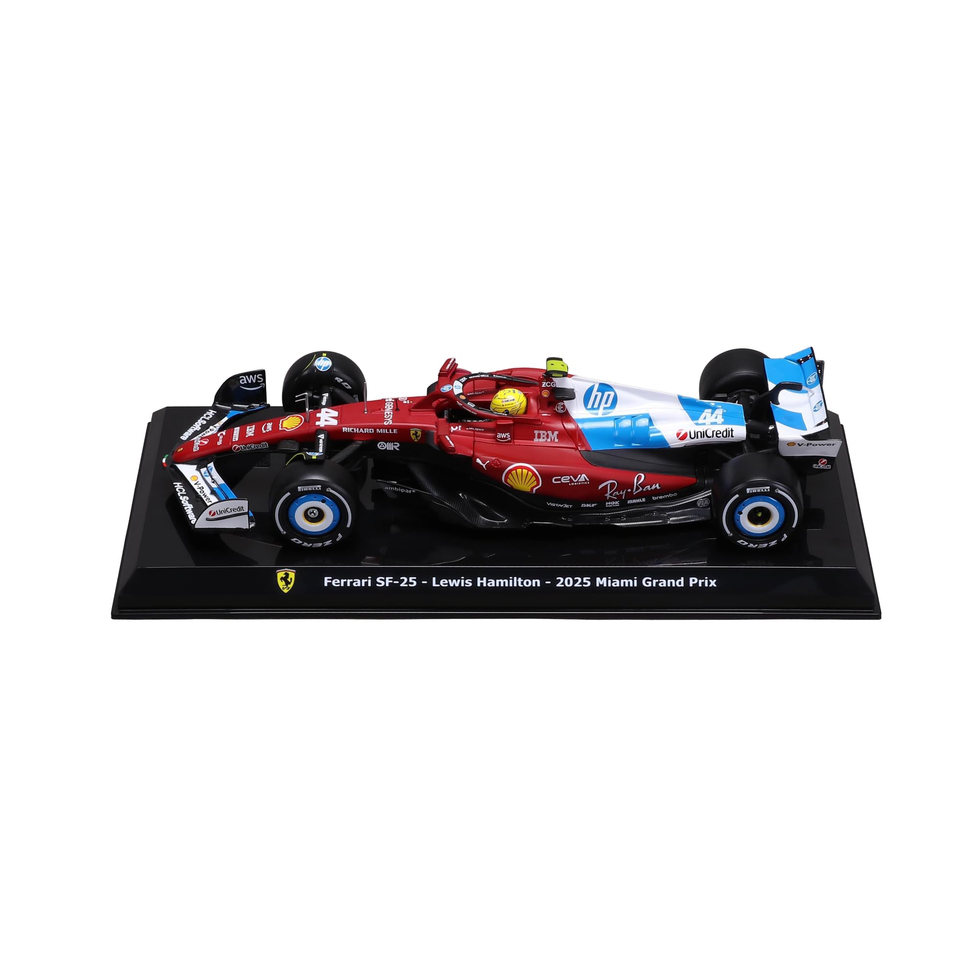 1:24 F1 Ferrari SF-25 2025 Hamilton con casco Miami GP