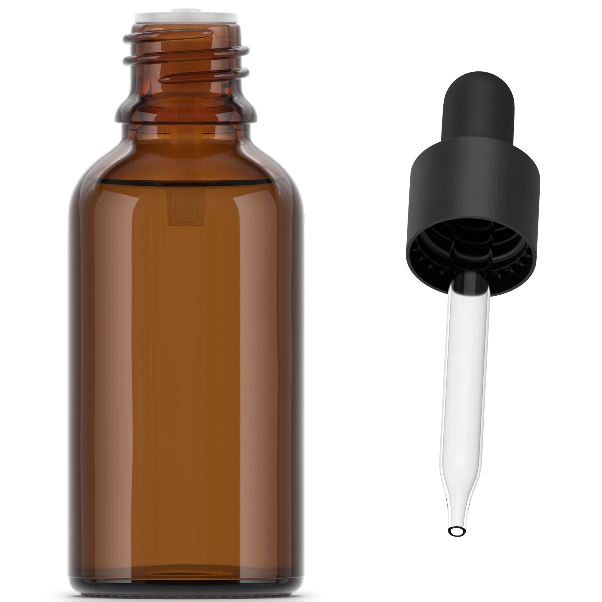 Essenciales Butelka ze szkła bursztynowego z pipetą z kroplomierzem - 30 ml x 50 - Szklane słoiki