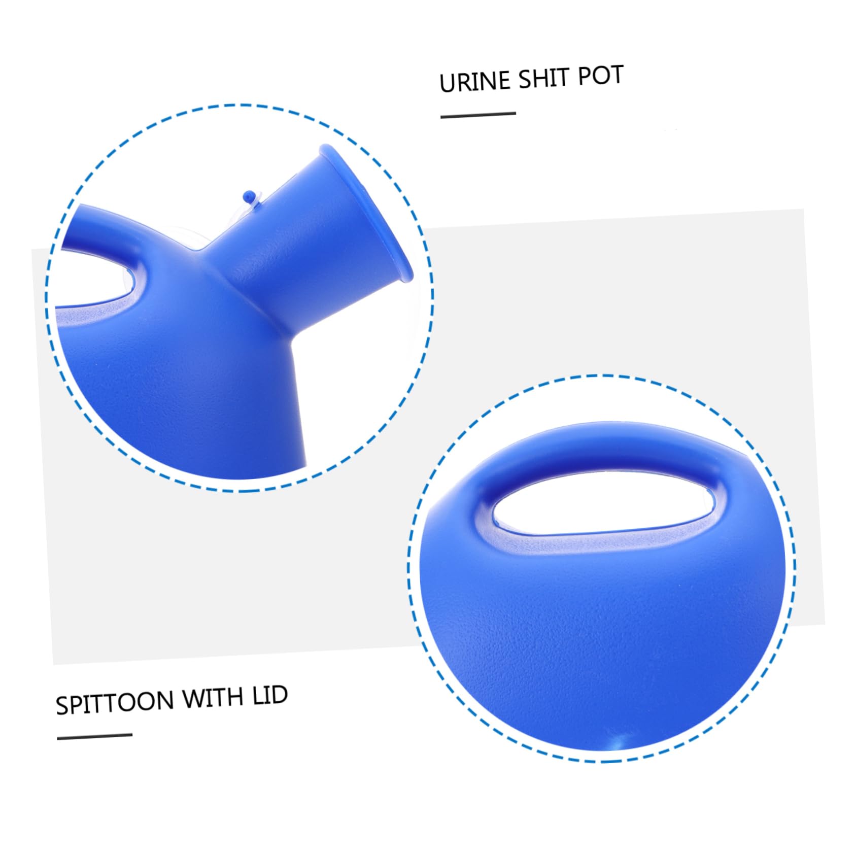 FRCOLOR Elderly Urinal Pot Lid 2pcs Large Capacity Portable Urinal Bucket for Home Use Spittoon Lid