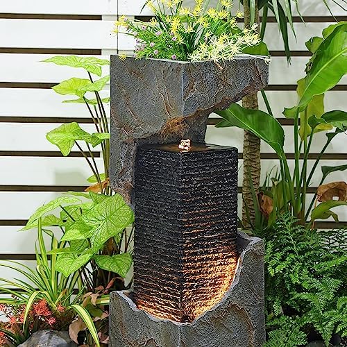 SERBILHOME Indoor Waterfall Fountain Modern Indoor Floor