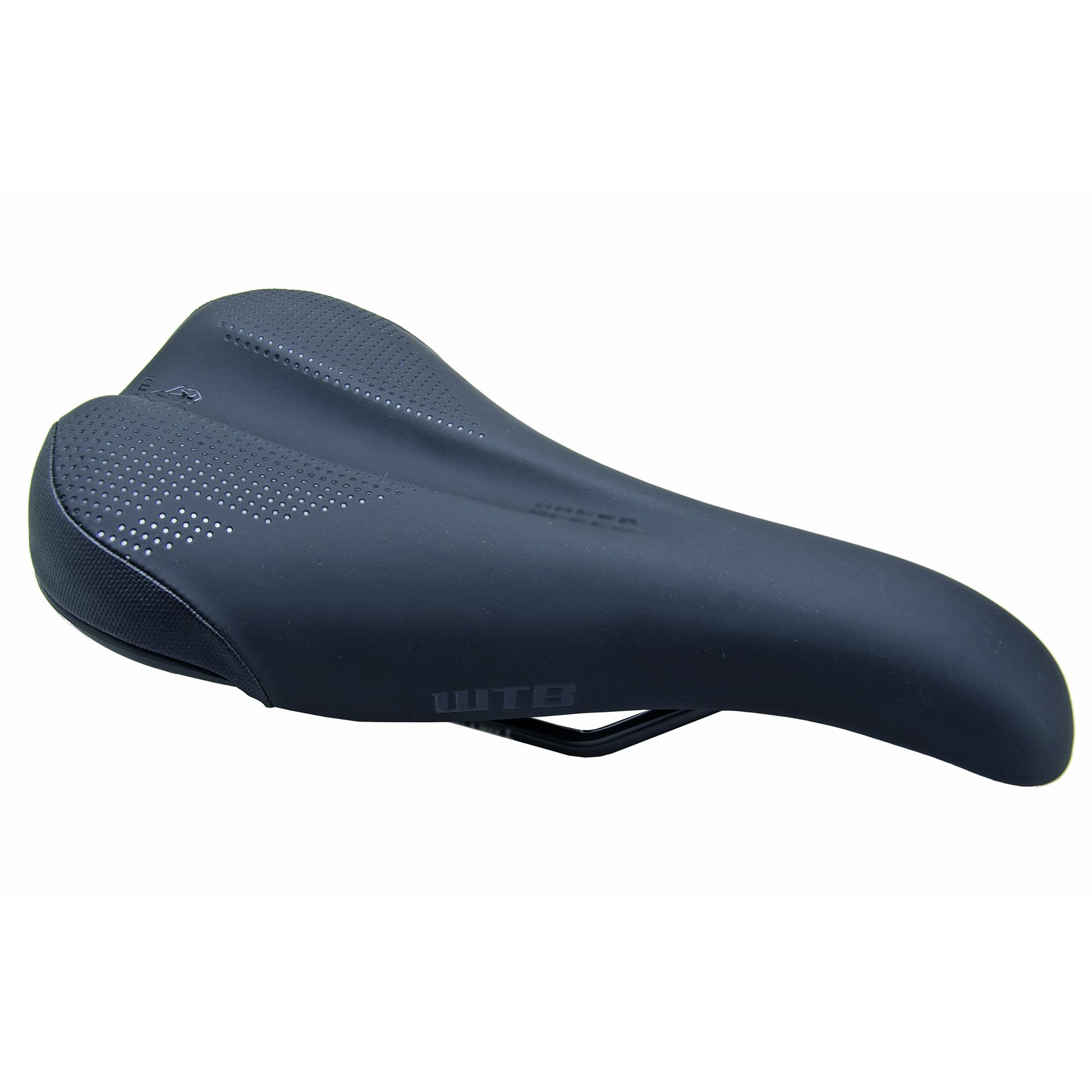 Speed Bike Seat (Saddle) Comfortable Thick Padding - Shock-Absorbing Base - Mountain, Urban & E-Bikes (Steel Rail)
