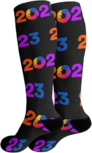 Miniatura 2 de devor Athletic Socks Knee Socks Women Cotton Crew Sock Humor new year 2023 colorful Sock