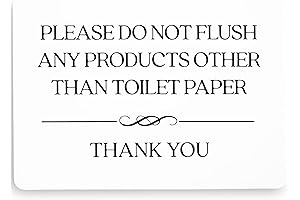 Acrylic Do Not Flush Feminine Hygiene Toilet Paper Sign