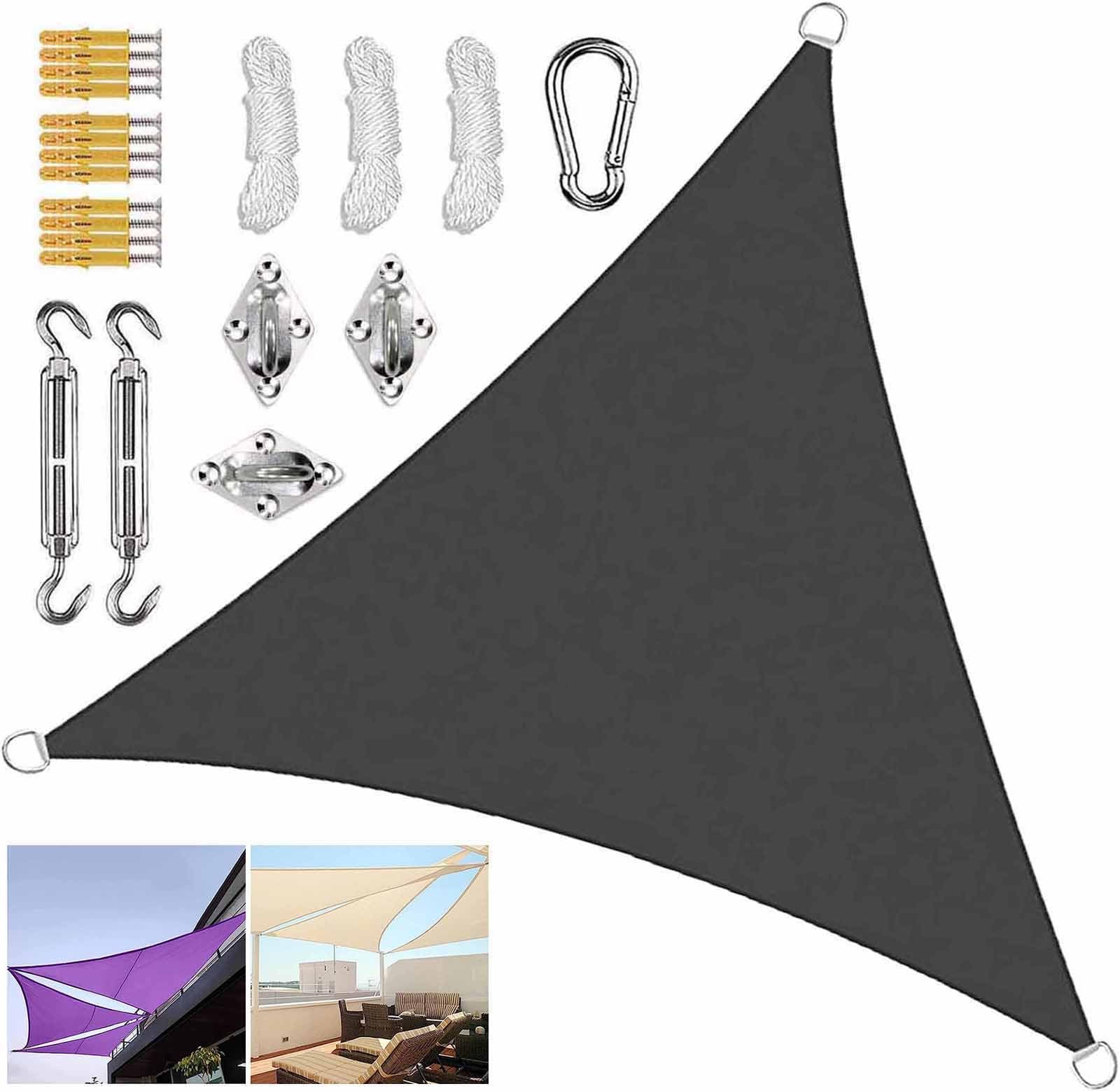 Tenda Parasole Denotip Triangolare/rettangolare – UV 95% – HDPE 180g/m² – Incl. Corde