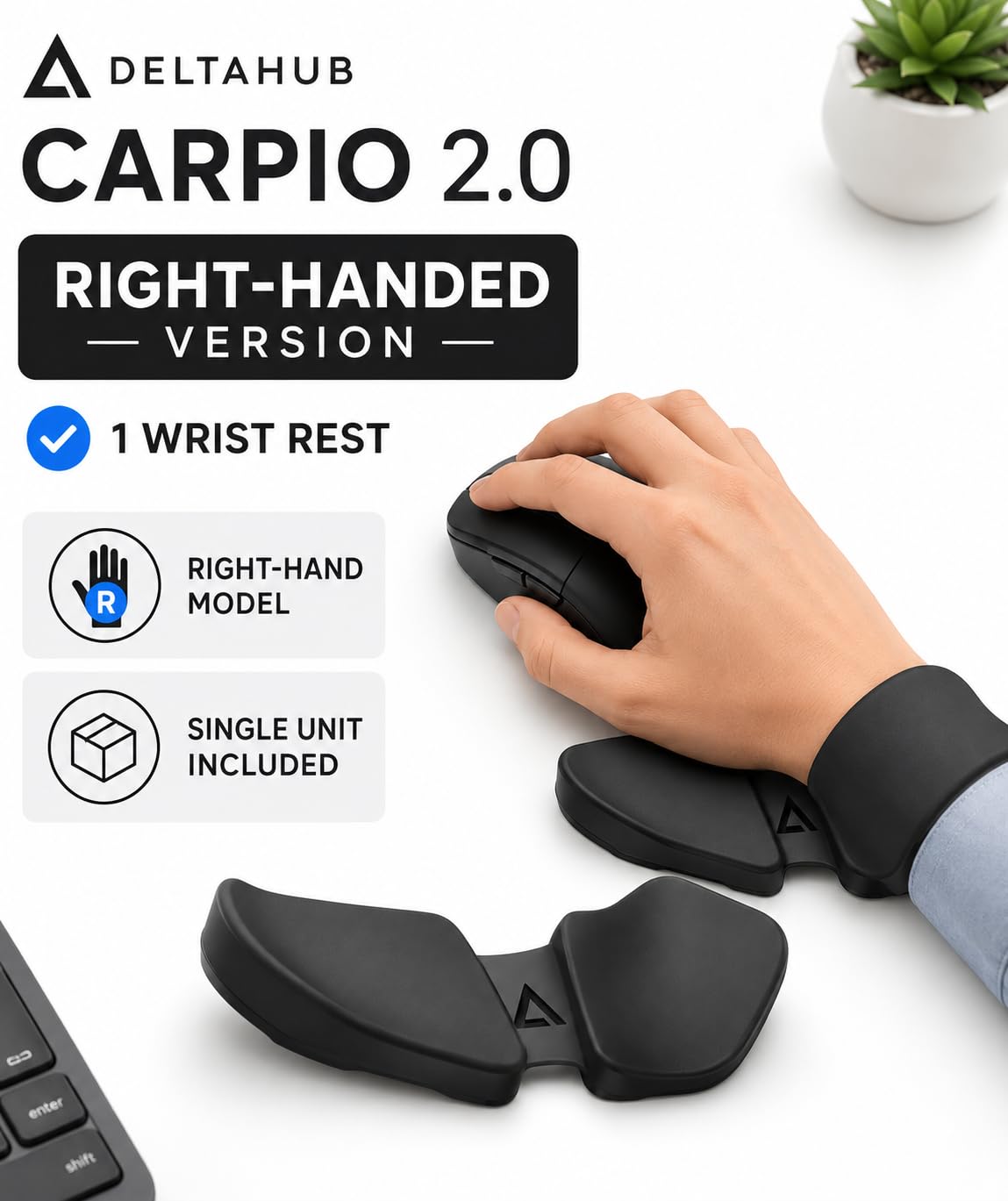 carpio 2.0 black Lサイズ　左右セット Amazon.co.jp：デルタハブ(Deltahub) Deltahub エルゴノミック リスト