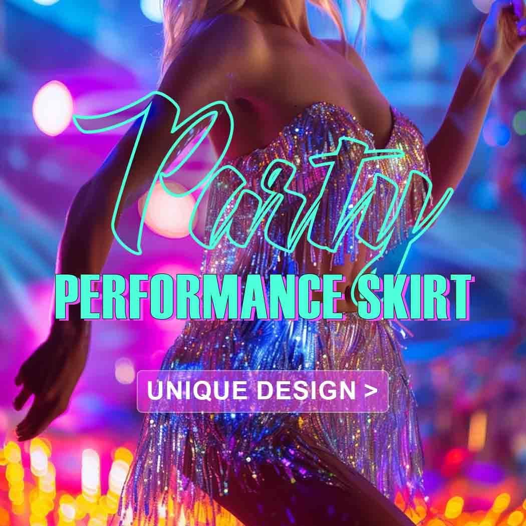 Zoestar Sparkly Sequin Skirt Belly Dance Hip Scarf Mermaid Costume Skirts Rave Festival Outfits for Women Silver - Image 3