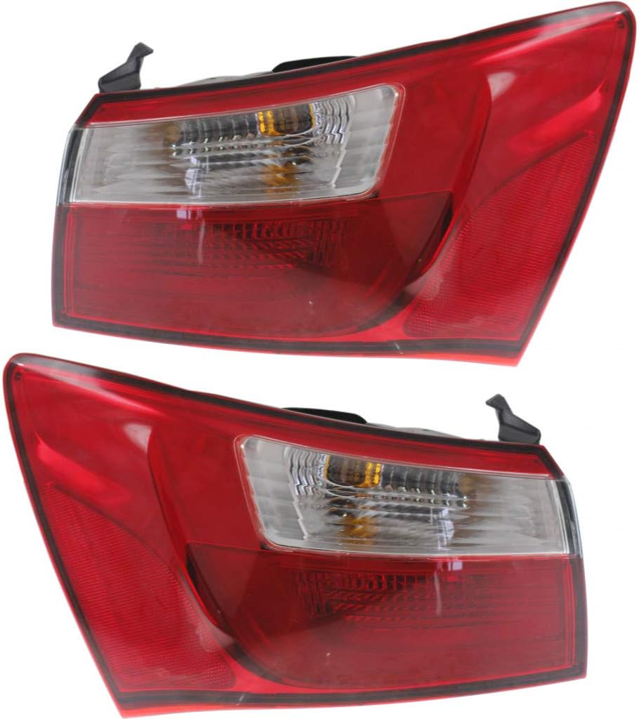 CarLights360 For Kia Rio Sedan 2012-2017 Tail Light Assembly EX/LX Model Passenger Side CAPA Certified | KI2805109 | 92402-1W000