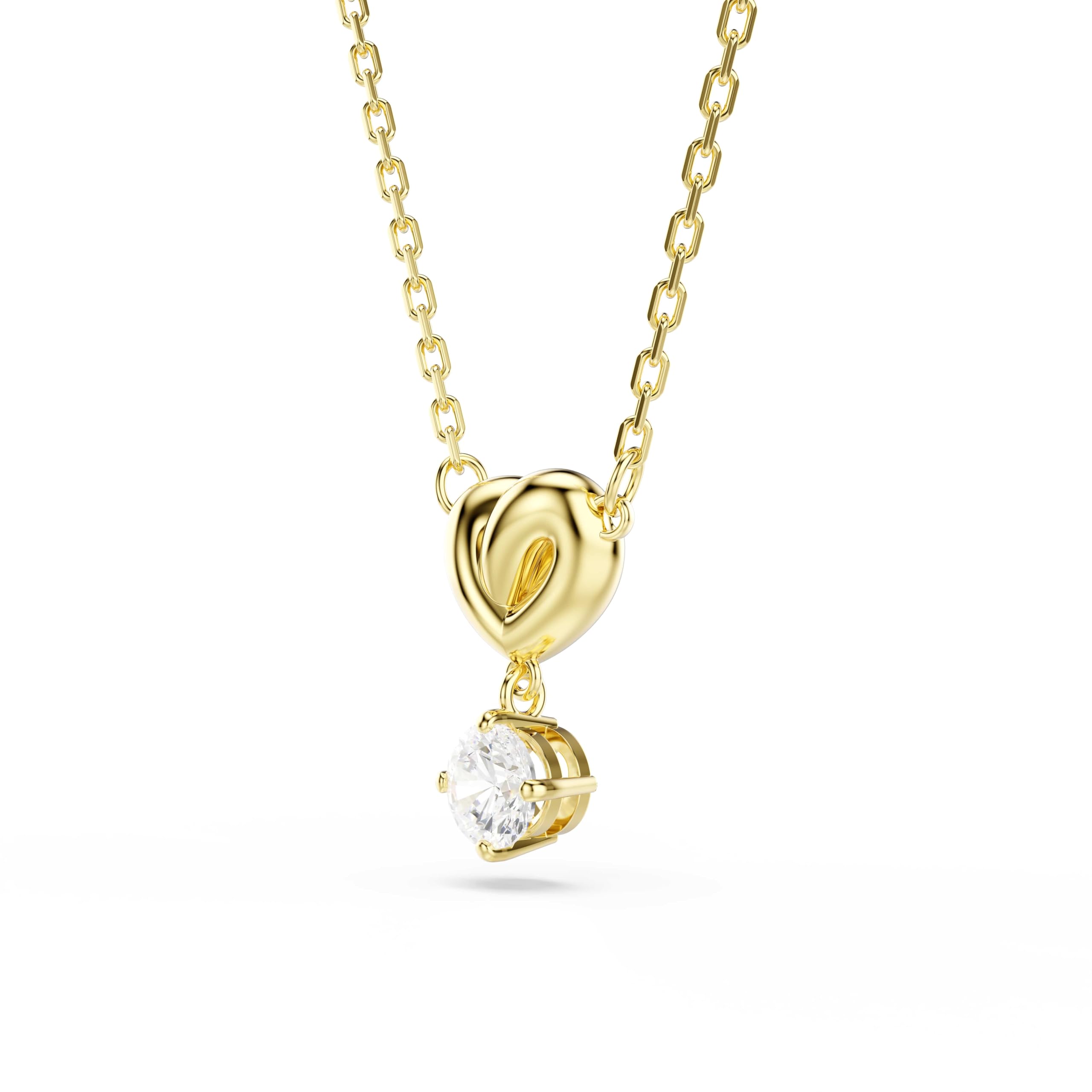 Swarovski Lifelong Collezione, Taglio rotondo, Cuore, Bianco, Placcato tonalità oro