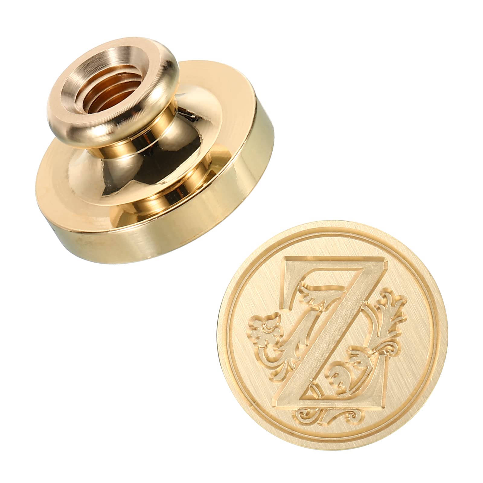 PATIKIL Alphabet Z Wax Seal Stamp, Initial Letter Sealing Wax Stamp Classic Retro Brass Head for Envelope Invitation Cards