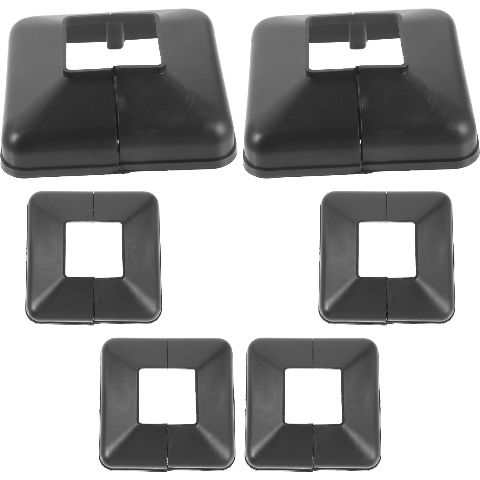 Capuchons de poteaux en vinyle noir VALICLUD pour rampe et balcon x6