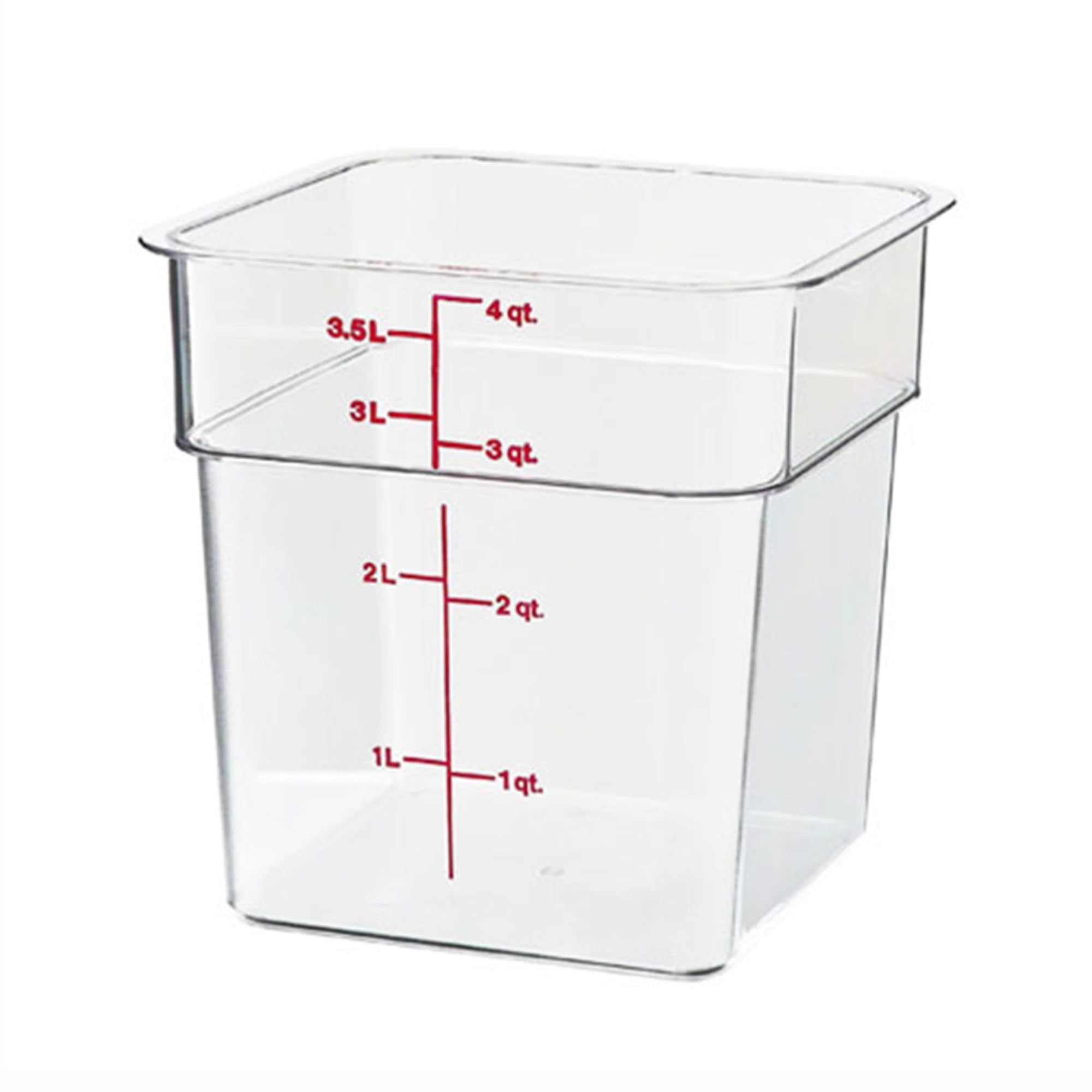 Cambro 4SFSCW135 CamSquare - Contenitore per alimenti quadrato in policarbonato, 4 litri, 2 unità