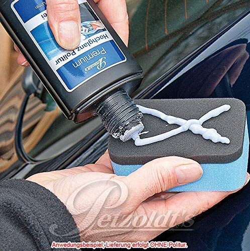 Petzoldts Premium Hochglanz-Handpolierset, zur Lackpolitur und Lackreinigung von Hand oder mit der Poliermaschine