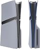 For PS5 Pro Replacement Faceplate & Side Plate Cover Protective Shell for Disc & Digital Version Shockproof Scratch Proof Case Easy Installation ABS Material PS5 Pro Optical Disc Edition, Gray