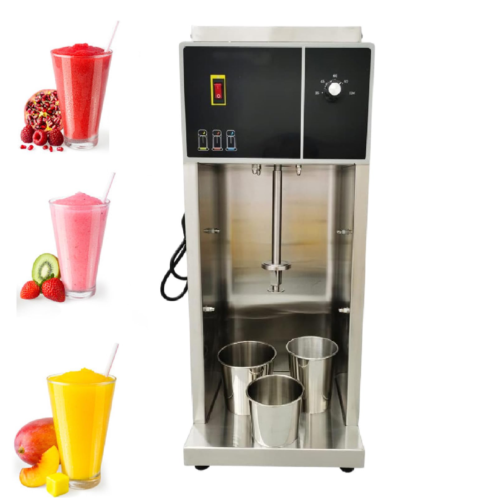 GYKOZY Professional Stainless Steel Ice Cream Mixer for Milkshakes, Yogurt, Smoothies & Desserts - Commercial Grade Mixing Machine for Cafés & Restaurants